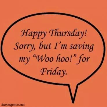 Thursday Funny Quotes to Inspire the End of Your Week Thursday Motivation Funny, Thursday Humor Funny Hilarious, Thursday Funny Quotes, You Complete Me Quotes, Funny Quotes For Work, Throwback Thursday Quotes, Thursday Funny, Funny Thursday Quotes, Holiday Quotes Funny