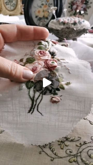 Hand Embroidered Roses Tutorial, How To Embroider Roses, Embroidery Rose Tutorial, How To Embroider Flowers, Make Your Own Bouquet, Have A Wonderful Sunday, Embroidery Rose, Embroidery Lessons, Rose Tutorial