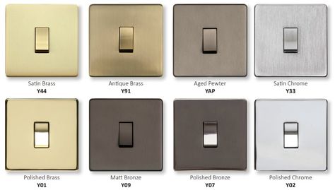 This article introduces the popular Studio range of screwless switches and sockets made by Heritage Brass. Brass Switches And Sockets, Smart Home Switches, Light Switches And Sockets, Heritage Brass, Switches And Sockets, Plastic Trim, Fire Alarm System, Extractor Fans, Light Switches