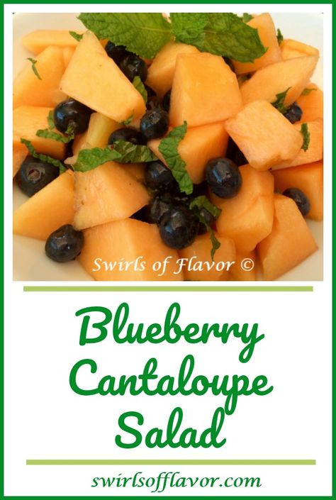 Blueberry Salad Recipes, Pineapple Salad Recipes, Cantaloupe Salad, Cantaloupe Fruit, Cantaloupe Recipes, Easy Fruit Salad Recipes, Melon Salad, Blueberry Salad, Side Salads