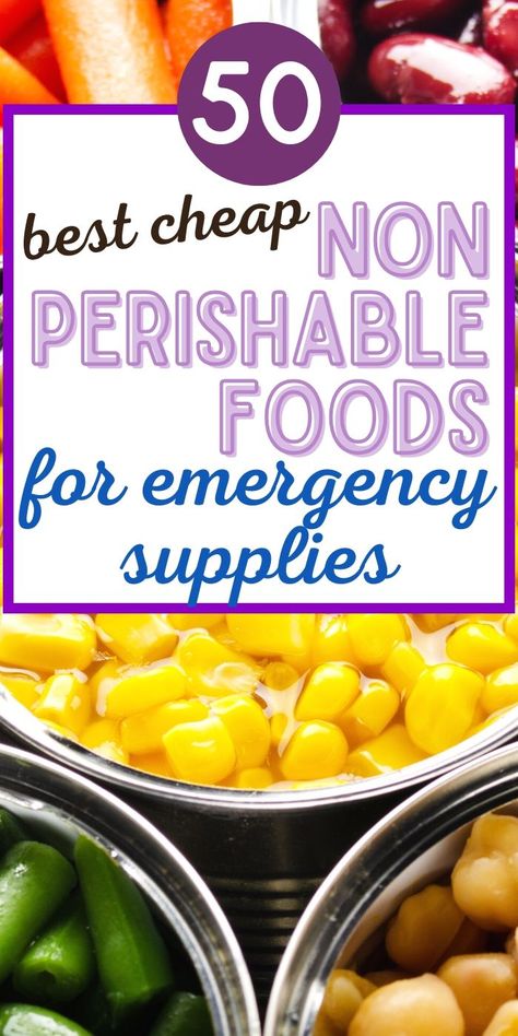 Emergency Preparedness Kit List, Non Perishable Food, Food Supply List, Foods To Stockpile, Survival Food List, Storing Food Long Term, Emergency Preparedness Food Storage, Survival Food Storage, Survival Skills Emergency Preparedness