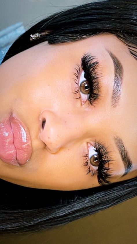 Lashes And Eyebrows, Doll Eye Lash, Baby Doll Lash Extensions, Lash Mannequin, Baddie Lashes, Lash Extensions Styles Black Women, Insta Baddie Makeup, Maquillage On Fleek, Lashes Fake Eyelashes