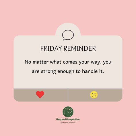 Share this reminder with the person who needs to hear this today👆 You are strong and capable enough to handle the toughest situation today💪 Have an amazing Friday Afternoon🤩 Like, Follow, and Share our page for daily motivation and positivity [motivational page, positive thinking, positivity, motivational post, positive post, Friday motivation, weekend vibes] : : : #fridayvibes✨ #fridayvibes✌ #fridayvibes😎 #fridaypositivity #fridaymotivation #fridaymotivations #fridaymotivation💪 #positiv... Weekend Reminder, Motivational Post, Friday Motivation, Motivational Posts, Friday Afternoon, You Are Strong, Weekend Vibes, Daily Motivation, Positive Thoughts