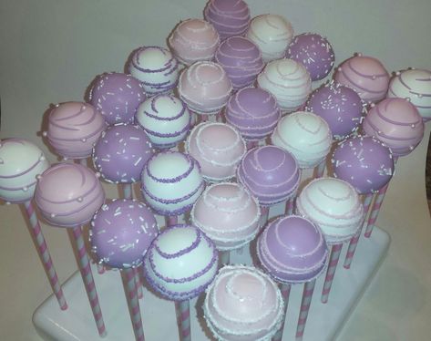 Purple Cake Pops, Lavender Baby Showers, Girl Shower Themes, Purple Cake, Lavender Cake, Baby Shower Cake Pops, Baby Shower Treats, Purple Cakes, Baby Shower Purple