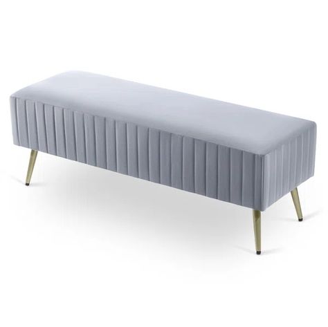 Velvet Upholstered Bench Bench Sofa Living Room, Bed Front Bench, Bench Couch, Bench Sofa, Store Shelves Design, Shelves Design, Sofa Ideas, Sofa Bed Design, Hall Interior Design