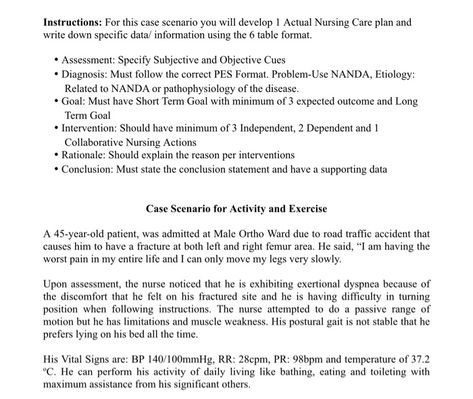 Solved Instructions: For this case scenario you will develop | Chegg.com Best Case Scenario, Case Conceptualization Template, Case Formulation Psychology, Chain Of Infection, Solitary Confinement Cell, Fundamentals Of Nursing Infection Control, Nursing Process, Nursing Care Plan, Short Term Goals