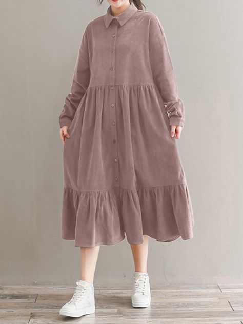 Corduroy Shirt Dress, Shirt Dress Women, At Work, Best Suit, Sneaker Outfits, High Rise Style, Vintage Corduroy, Corduroy Shirt, To Be