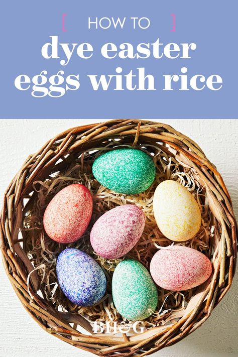 Rice Easter Eggs, Dye Eggs With Rice, Dye Easter Eggs With Rice, Rice Dyed Easter Eggs, Dyeing Easter Eggs, Eggs With Rice, Food Coloring Chart, Dyed Rice, Unique Easter Eggs