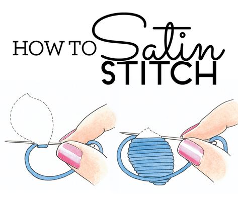 How to do satin stitch How To Do A Satin Stitch, Embroidery Pictures, Satin Stitch Embroidery, Garment Cover, Herringbone Stitch, Crazy Quilting, Learn Embroidery, Christmas Cushions, Running Stitch