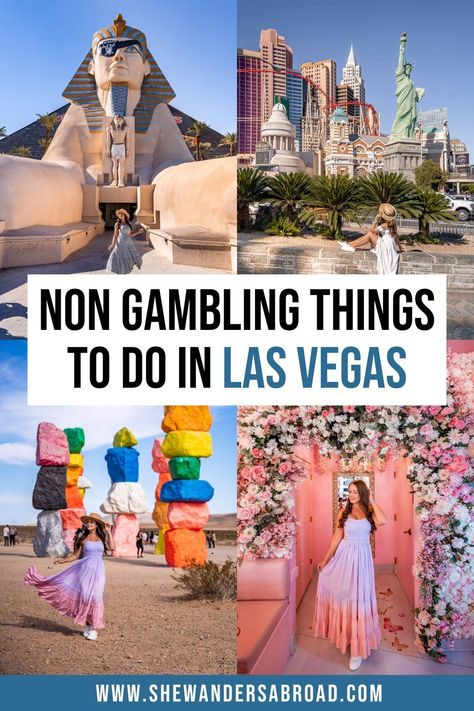 What is there to do in Las Vegas besides gambling? Let me tell you in advance: a lot! Read on to discover the best things to do in Vegas besides gambling. | Las Vegas travel tips | Las Vegas travel guide | Best things to do in Vegas besides gamble | Las Vegas for non gamblers | Non gambling things to do in Vegas | Fun things to do in Las Vegas couples | Things to do in Las Vegas with kids | Things to do in Las Vegas off the Strip | Las Vegas vacation things to do | Las Vegas for non drinkers Things To Do Outside Las Vegas, Bucket List Las Vegas, Stuff To Do In Las Vegas, To Do In Las Vegas, Las Vegas Activities Things To Do, Las Vegas Must See, Things To Do In Las Vegas With Teens, Things To Do In Vegas During The Day, Things To Do In Vegas Besides Gamble