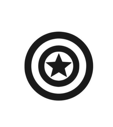 Small Captain America Tattoo, Mcu Symbols, Captain America Shield Drawing, Captain America Stickers, Marvel Symbols, Captain America Shield Tattoo, Fake Tattoo Ideas, Villain Tattoo, Captain America Svg