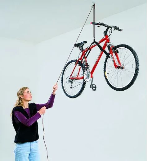 Bianchi Bicycle, Bicycle Hanger, Smart Garage, Bike Lift, Overhead Garage Storage, Overhead Garage, Garage Bike, Outdoor Adventure Gear, Bicycle Storage