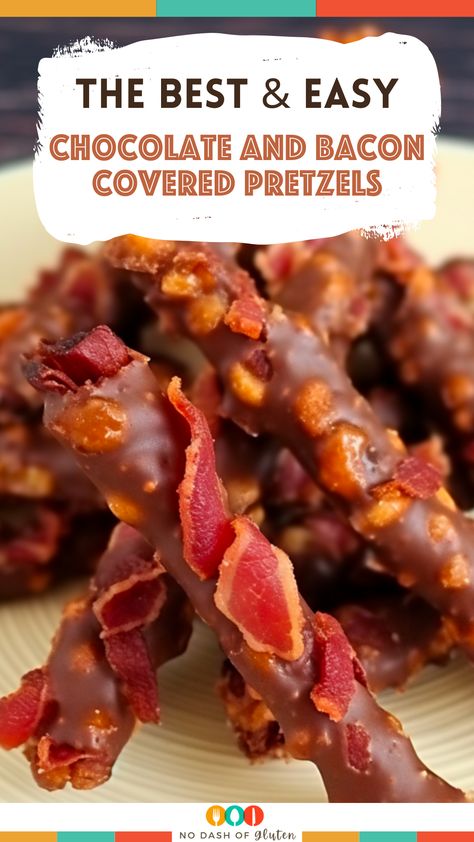 Bacon Chocolate, Bacon Pretzels, Bacon Wrapped Pretzels, Recipes With Pretzel Sticks, Unique Bacon Recipes, Bacon Snacks, Chocolate Covered Pretzels Recipe, Bacon Recipes Appetizers, Seasoned Pretzels