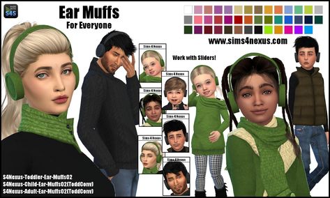 Ear Muffs -Original Content- Sims 4 Earmuffs, Sims 4 Studio, Sims 4 Gameplay, Creator Studio, Ear Muffs, Sims 4 Collections, Sims 4 Cas, Ts4 Cc, Sims 4 Cc