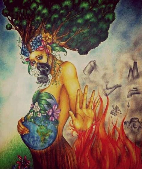 Ecology Art, Art Competition Ideas, Mother Earth Art, Change Art, Africa Art Design, Earth Drawings, Drawing Competition, Canvas Art Projects, Meaningful Drawings