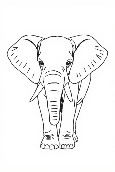 Check Out This Simple Elephant Line Drawing & 12+ Other Elephant Drawing Ideas! #drawing #drawinginspiration Elephant Painting Simple, How To Draw An Elephant, Elephant Outline Drawing, Elephant Drawing Ideas, Elephant Drawing Simple, Elephant Family Drawing, Elephant Art Drawing, Elephant Line Art, Elephant Line Drawing