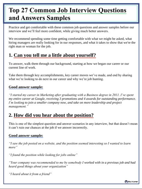 Common Job Interview Questions, Job Interview Answers, English Conversation Learning, Job Interview Advice, Common Interview Questions, Job Hunting Tips, Interview Answers, Interview Advice, Job Advice