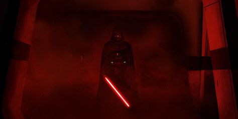 A shot of the Darth Vader hallway scene in 'Rogue One: A Star Wars Story@ Darth Vader Lightsaber, Star Wars Background, Dark Side Star Wars, Star Wars Drawings, Star Wars Tattoo, Rogue One, Movie Shots, The Old Republic, Star Wars Wallpaper