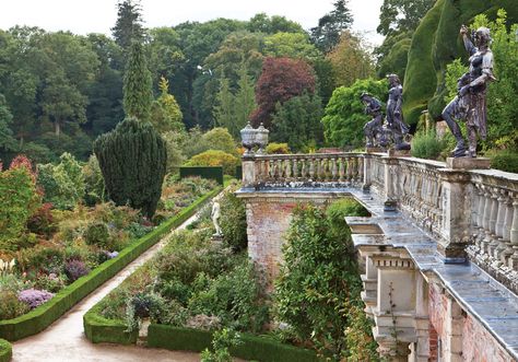 Powis Castle and Gardens | Victoria magazine Tiered Landscape, Victoria Magazine, Famous Gardens, Palace Garden, British Garden, Castle Garden, Windsor Castle, Enchanted Garden, Gorgeous Gardens