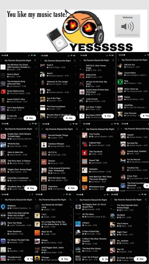 You like my music? This isn’t even half! #rock #music Different Music Taste, Song Recommendations Spotify, Music Types, Good Playlists, Music Suggestions, Music Recs, Playlist Covers Photos, Playlist Names Ideas, Upbeat Songs