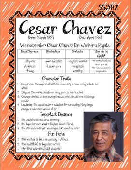 Cesar Chavez Poster Cesar Chavez, Hispanic Heritage Month, School Posters, Hispanic Heritage, Heritage Month, Poster Maker, Teaching Classroom, Anchor Charts, Teacher Store