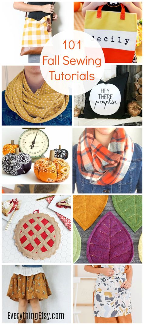 Fall Crafts, Fall Crochet Projects, Fall DIY Decor Ideas, Fall Sewing Patterns and Fall Coloring Pages! It’s All Fall Here! Fall Pillows Diy, Fall Sewing Patterns, Crossbody Bag Tutorial, Fall Crafts Decorations, Fall Crochet Projects, Easiest Burlap, Plaid Diy, Tea Towels Diy, Leather Throw Pillows