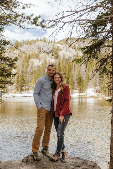 Playful Fall Mountain Hiking Engagement Photos in the Rockies | These mountain engagement photos in Colorado were so beautiful and fun! We had so much fun capturing them together! Find cute hiking engagement, fall hiking engagement pictures, mountain engagement ideas and colorado engagement photos fall. Book Logan for your mountain engagement session or Colorado wedding at mrsferreephotography.com Hiking Engagement Photos, Hiking Engagement, Campground Wedding, Lake Engagement Photos, Lake Engagement, Mountain Engagement Photos, Mountain Engagement Session, Outdoor Engagement Photos, Colorado Engagement