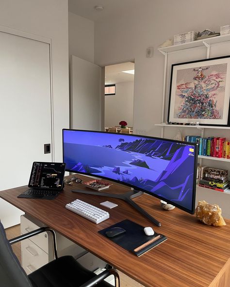 10 Tips for Creating a Zen Office Space#42 Trading Setup, Zen Office, Mac Setup, Dream Desk, Computer Desk Setup, Home Studio Setup, Desktop Setup, Bedroom Setup, Gaming Room Setup