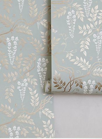 Anthropologie Wallpaper, Wallpaper Headboard, Wallpaper Powder Room, Room Wallpaper Designs, Look Wallpaper, Dining Room Wallpaper, Accent Walls In Living Room, Accent Wall Bedroom, Wallpaper Accent