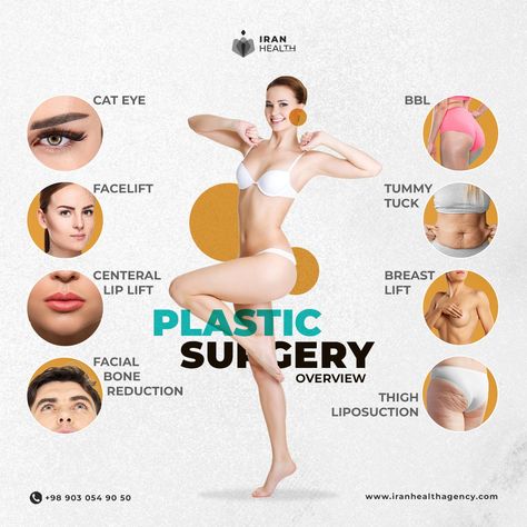 Plastic surgery goes beyond mere aesthetics. It can correct deformities and injuries and enhance features subtly. From mommy makeovers to gynecomastia surgery, there are many reasons why people decide to have a procedure done. Skilled surgical artistry can transform and improve results. Our plastic surgeons at Iran Health Agency are highly experienced and skilled. We use the latest technologies and techniques to provide top-notch care to our patients. Our commitment to top-quality. Facial Procedure, Best Plastic Surgeons, Cleft Lip, Plastic Surgery Procedures, Breast Reconstruction, Marketing Graphics, Cosmetic Procedures, Breast Augmentation, Medical Services