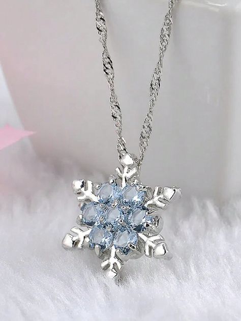 Korean Style Snowflake Cubic Zirconia Necklace, Fashionable And Creative Pendant, Great Christmas Gift MA137    Zinc Alloy     Women Fashion Jewelry, size features are:Bust: ,Length: ,Sleeve Length: Pop Jewelry, Dream Date, Snowflake Necklace, Cubic Zirconia Necklace, Great Christmas Gifts, Cubic Zirconia, Korean Fashion, Collar, Christmas Gifts