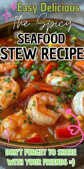 The Spicy Seafood Stew Spicy Fish Stew, Seafood Stew Crockpot, Seafood Stew Recipes Simple, Fish And Shrimp Stew, Spicy Seafood Stew, Fish Stew Recipes Southern, Fish Stew Recipes Seafood, Seafood Soups And Stews, Easy Fish Stew