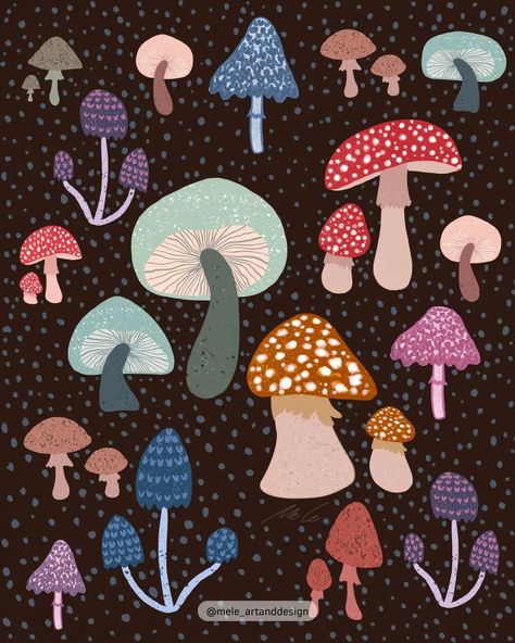 Add a little magic to your fall with my mushroom pattern artwork! 🍄✨ Perfect for cozy vibes, available on Redbubble across t-shirts, mugs, and more! 🍁🌿 #MushroomMagic #FallVibes #NatureArt #RedbubbleDesigns #CozySeason #FungiFantasy Tap on the link in my bio or go to my art highlight stories where you will find a direct link to this product. Cheers, Melanie . . . . . . . . . . @lifeofmel.muc @mele_artanddesign www.mele-artanddesign.com #meleartanddesign #artofinstagram #art #artwork #art... Space Mushroom, Mushroom Pictures, Mushroom Pattern, Mushroom Design, Mushroom Art, Cozy Vibes, Fall Vibes, Art Artwork, Nature Art