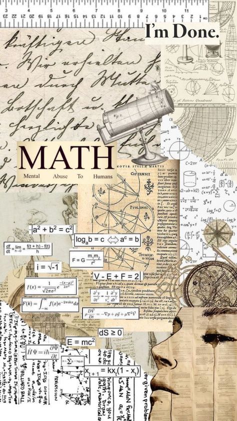 Equations Wallpaper, Maths Wallpaper, Vintage Design For Scrapbook Printable, Math Notebook Cover, Stem Aesthetic, Math Wallpaper, Goodnotes Cover, Presentation Ideas For School, Mathematics Art