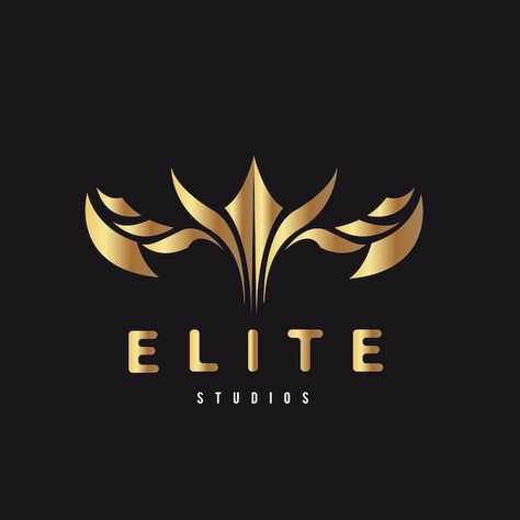 Elite gold logo, company logo design | Premium Vector #Freepik #vector #gold-logo #black-logo #elite #company-logo Black And Gold Logo Design, Elite Logo Design, Leader Logo, Lotus Flower Logo Design, Elite Logo, Logo Design Gold, Logo Design Letter, Lotus Flower Logo, Gold Logo Design