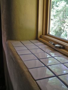 window sill tile Tile Window Sill, Tiled Window Sill, Exterior Window Sill, Interior Window Sill, Window Jamb, Wood Refinishing, Window Seat Design, Interior Brick, Window Ledge