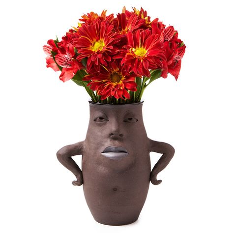 Mood vase Backyard Dyi, Head Planters, Clay Vase, Diy Silicone Molds, Garden Art Diy, New Stuff, Ceramic Vases, Clay Sculpture, Vases And Vessels