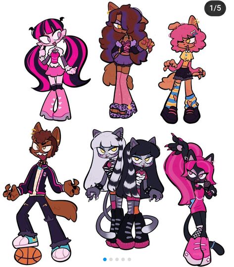 Draculaura X Clawdeen Male, Clawdeen X Draculaura Genderbend, Clawdeen Fanart, Monster High Drawings, Clawdeen And Draculaura, Monster High Fan Art, Mh Characters, Draculaura And Clawdeen, Abroad Wedding