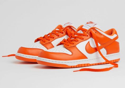 Pastel Orange Shoes, Nike Orange Shoes, Orange And White Shoes, Orange And Black Shoes, Orange Jordan Ones, Orange Low Dunks, Orange Shoes Aesthetic, Orange And White Dunks, Orange And White Outfits