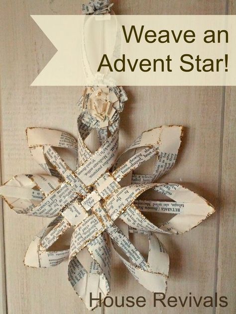 Heirloom Ornaments, Star Tutorial, Paper Christmas Ornaments, Book Page Crafts, Swedish Christmas, Christmas Carols, Paper Ornaments, Old Book Pages, Paper Stars