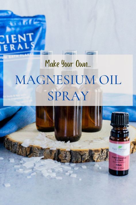 magnesium oil spray DIY recipe Magnesium Oil Benefits, Magnesium Oil Spray, Magnesium Spray, Wellness Mama, Magnesium Oil, Diy Sprays, Oil Uses, Diy Health, Essential Oil Recipes