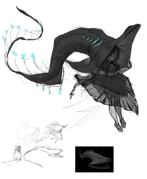 ArtStation - Pelican eel Witch (deep sea Witch) Concept Sketch, Donghyun LIM Witch Concept, Tomer Hanuka, Otto Schmidt, Witch Characters, Witch Design, Sea Witch, Wow Art, Monster Design, Creature Concept Art