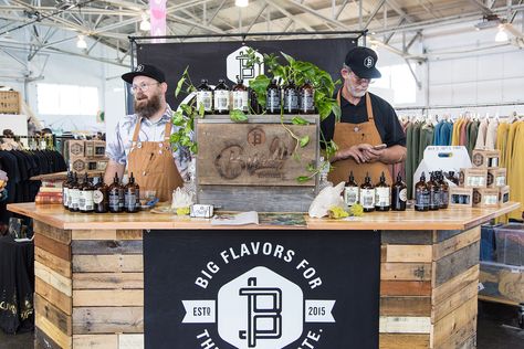 Beautiful 10'x10' booth at the 2017 RCF Spring San Francisco Fair. #renegadecraftfair #renegadeSF    photo by Anna-Alexia Basile Food Booth Ideas Events, Drink Stall Design, 10x10 Trade Show Booth Ideas, Food Festival Booth Design, Coffee Vendor Booth Ideas, Beer Booth Design, Food Booth Ideas, Food Vendor Booth Ideas, Coffee Exhibition Booth