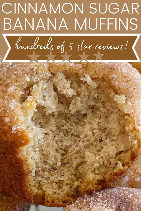 Made With Bananas, Banana And Cinnamon Muffins, Recipe For Banana Muffins, Cinnamon Banana Bread Muffins, Desserts To Make With Bananas, Banana No Bake Recipes, Desserts Made With Bananas, Dessert Recipes With Bananas, Banana Muffins Cinnamon