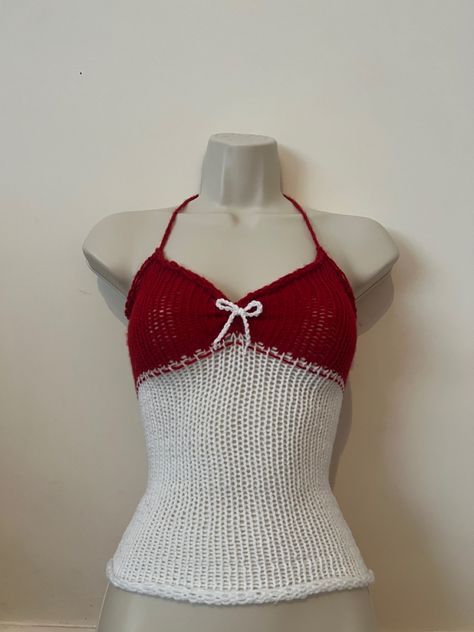 Available to buy! 🫶🏼 #coquette #coquettefashion #balletcore #cute #top #handmade #depop #slowfashion Crochet Tops Coquette, Crochet Coquette Top, Coquette Crochet Top, Red Crochet Projects, Crochet Y2k Top, Coquette Crochet Ideas, Balletcore Summer, Red Crochet Ideas, Crochet Top Step By Step