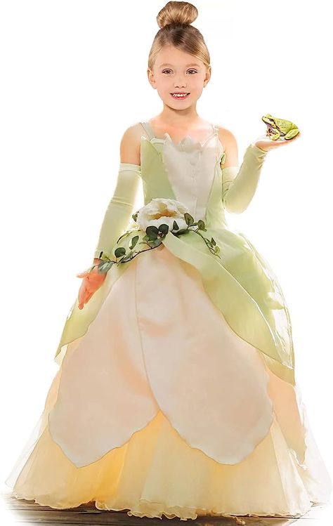 CQDY Cinderella Dress Princess Costume Halloween Party Dress up Blue #disney #disneyprincess #amazon #ad #affiliate #promo #hellolily #PrincessWorld Princess Tiana Costume, Princess Tiana Dress, Princess Peach Dress, Tiana Costume, Princess Costumes For Girls, Tiana Dress, Fairy Halloween, Princesa Tiana, Costume For Girls