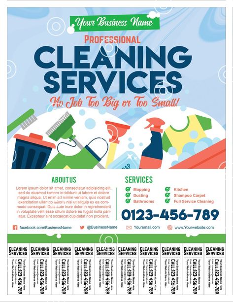 EDITABLE Cleaning Services Flyers Template PRINTABLE | Etsy Cleaning Flyers, Cleaning Service Flyer, Cleaning Checklist Template, Flyer Free, Cleaning Business Cards, Printable Business Cards, Cleaning Companies, House Cleaning Services, Cleaning Business