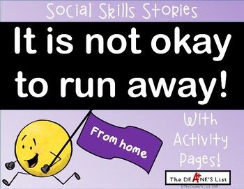 This rhyming story is an adaptation of my original social story It is not okay to run away! This version is written specifically to teach kids to stay at home. If you have a child, teenager, or young adult with elopement behaviors, you know how scary it can be. This story is a great way to teach the... Behavior Intervention Plan, Language Delay, Behavior Supports, Class Rules, Behavior Interventions, Social Story, Teaching Social Skills, Not Okay, Classroom Behavior