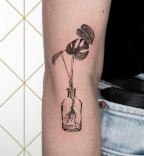 Lighter With Flowers Tattoo, Money Tree Tattoo, Minimal Plant Tattoo, Smoker Tattoos, Puzzle Tattoo Ideas, Micro Realism, Puzzle Tattoos, Tattoos Inspo, Plant Tattoo