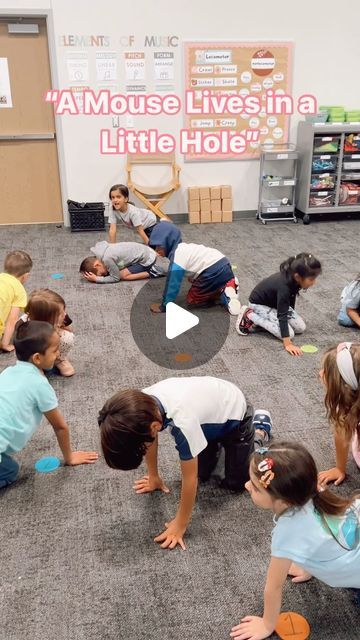 Hannah Zimmermann on Instagram: "A Mouse Lives in a Little Whole - movement activity  I’ve just discovered this song by Lynn Kleiner this year and absolutely love it! In kindergarten, we do a lot with movement exploration and a lot of animal themed days - so this is a perfect addition. The movement in this video was largely inspired by ThatMusicMakers on YouTube. Would you do this with your students?  #elementarymusiceducation #elementarymusic #elementarymusicteacher #elementary music rocks #iteachmusic #fisdfineartsleads #fisdelevate #musiced #musiceducation #musiceducationmatters #musicteacher #musicteachersofinstagram #kodalymethod #kodalyinspiredclassroom" Weight Activities Preschool, Musical Activity For Preschoolers, Animal Teaching Activities, Animal Theme For Kindergarten, Mouse Songs For Preschool, Physical Preschool Activities, Animals Movement Activities, Music In Kindergarten, Preschool Winter Concert Ideas